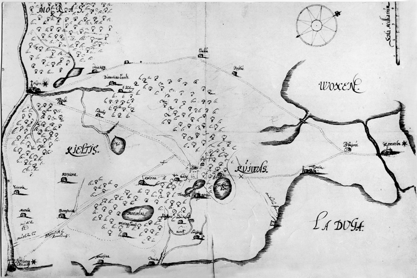 Карта, изготовленная по приказу шведского полководца Понтуса де ла Гарди в 1580 г.